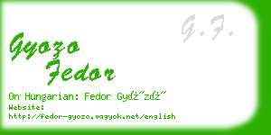 gyozo fedor business card